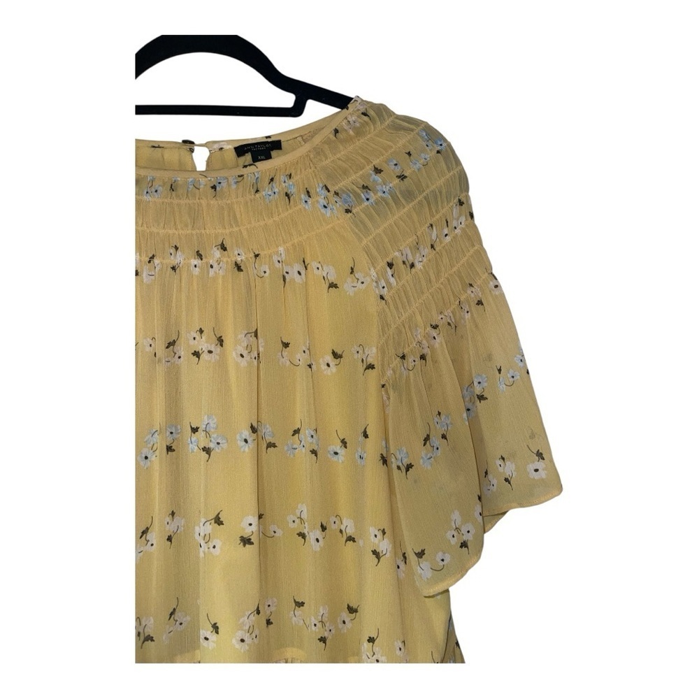 Ann Taylor Factory Yellow Floral Midi Dress - Picture 3 of 9